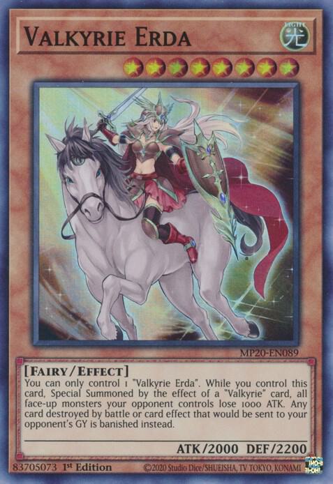 Valkyrie Erda MP20-EN089 card from 2020 Tin of Lost Memories