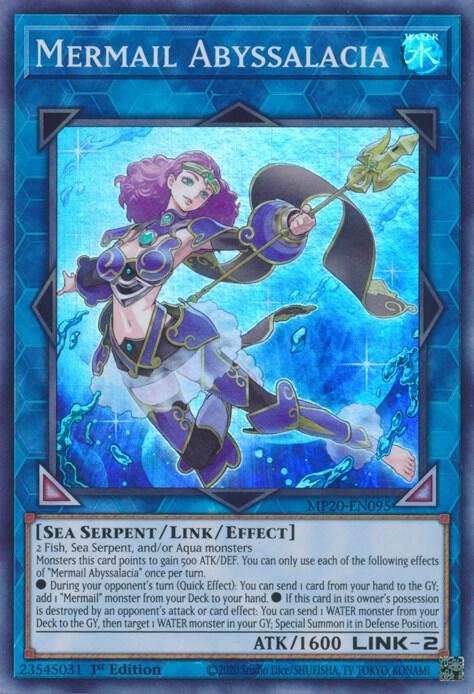 Mermail Abyssalacia MP20-EN095 card from 2020 Tin of Lost Memories