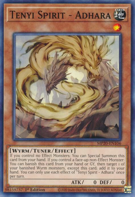 Tenyi Spirit - Adhara MP20-EN106 card from 2020 Tin of Lost Memories
