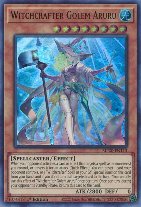 Witchcrafter Golem Aruru MP20-EN113 card from 2020 Tin of Lost Memories