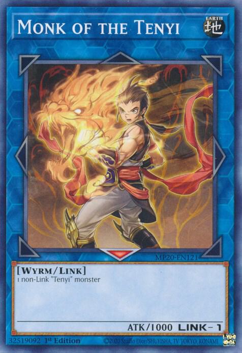 Monk of the Tenyi MP20-EN121 card from 2020 Tin of Lost Memories