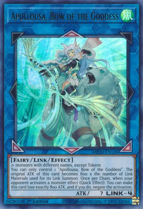 Apollousa, Bow of the Goddess MP20-EN126 card from 2020 Tin of Lost Memories