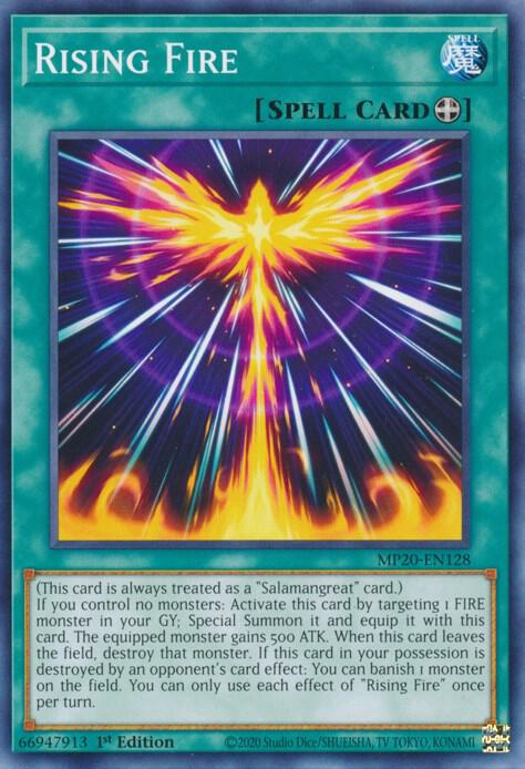 Rising Fire MP20-EN128 card from 2020 Tin of Lost Memories