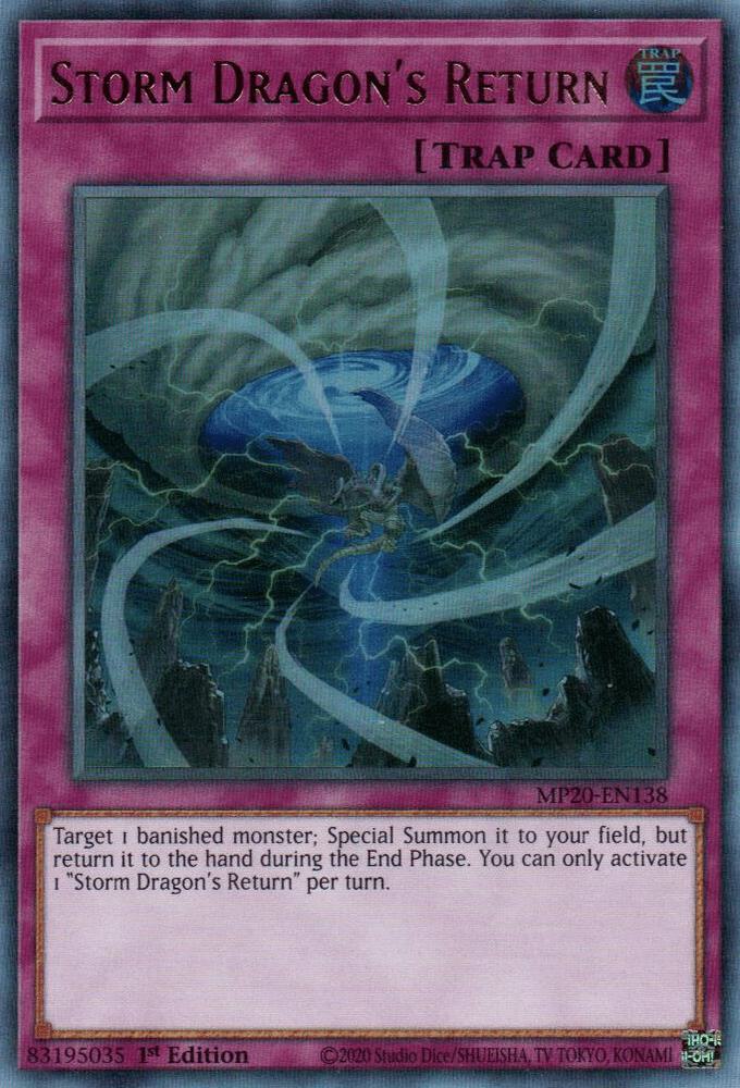Storm Dragon's Return MP20-EN138 card from 2020 Tin of Lost Memories