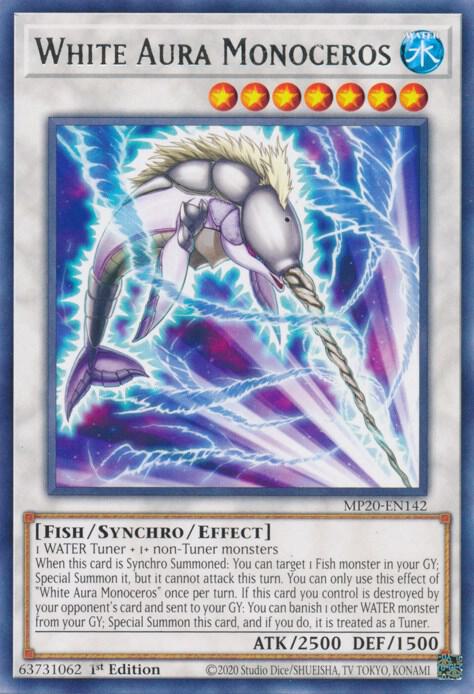 White Aura Monoceros MP20-EN142 card from 2020 Tin of Lost Memories