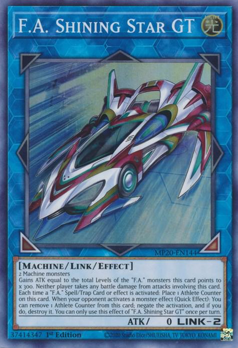 F.A. Shining Star GT MP20-EN144 card from 2020 Tin of Lost Memories