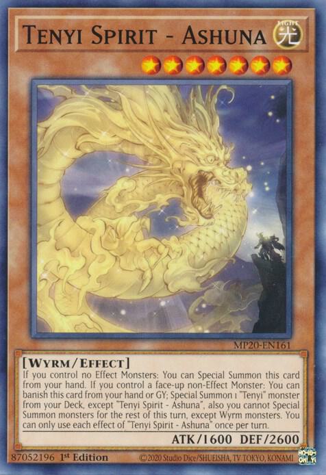 Tenyi Spirit - Ashuna MP20-EN161 card from 2020 Tin of Lost Memories