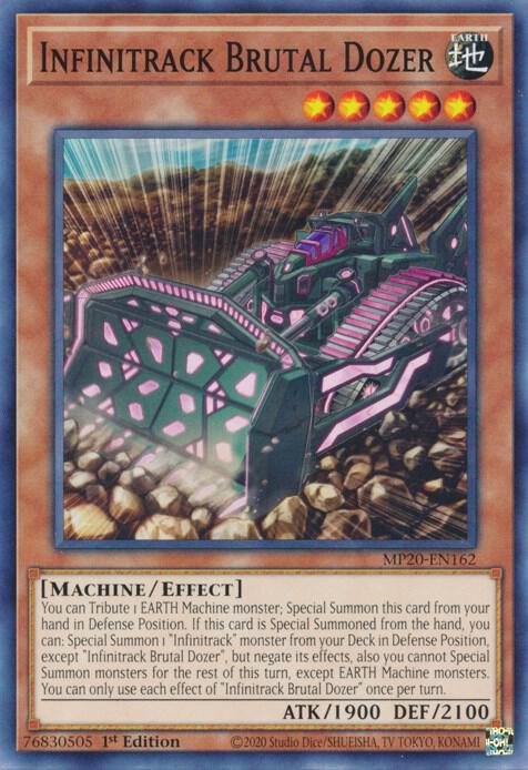 Infinitrack Brutal Dozer MP20-EN162 card from 2020 Tin of Lost Memories