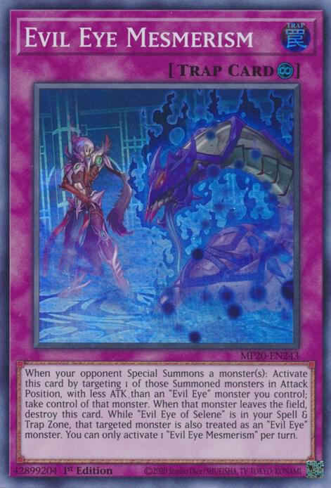 Evil Eye Mesmerism MP20-EN243 card from 2020 Tin of Lost Memories