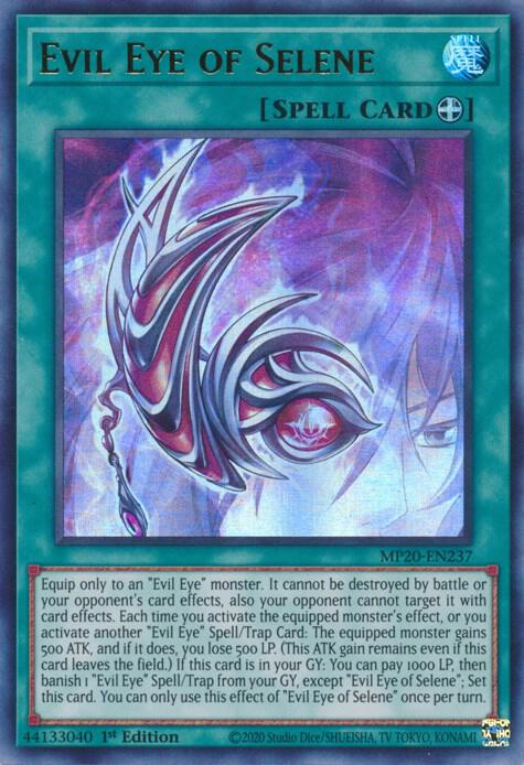 Evil Eye of Selene MP20-EN237 card from 2020 Tin of Lost Memories