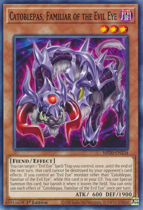 Catoblepas, Familiar of the Evil Eye MP20-EN234 card from 2020 Tin of Lost Memories