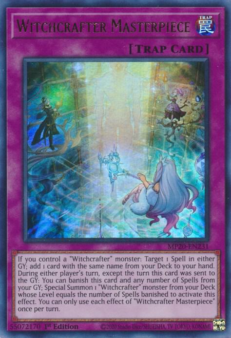 Witchcrafter Masterpiece MP20-EN231 card from 2020 Tin of Lost Memories