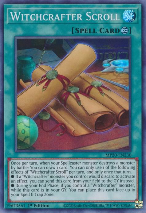 Witchcrafter Scroll MP20-EN230 card from 2020 Tin of Lost Memories