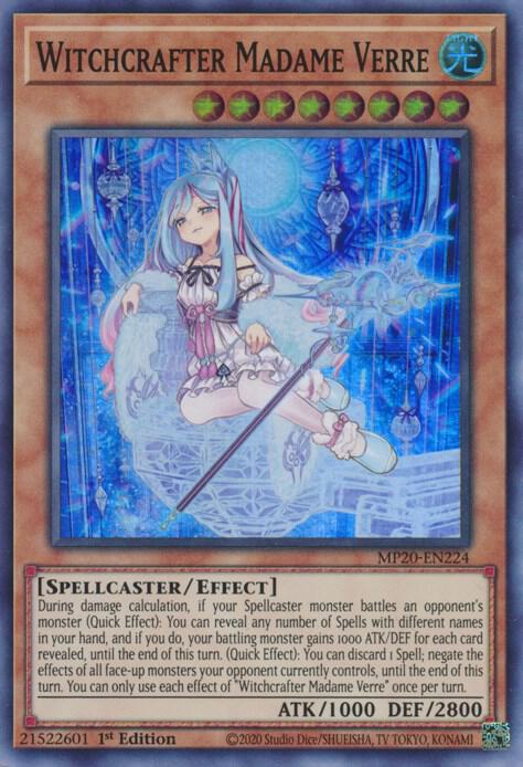 Witchcrafter Madame Verre MP20-EN224 card from 2020 Tin of Lost Memories