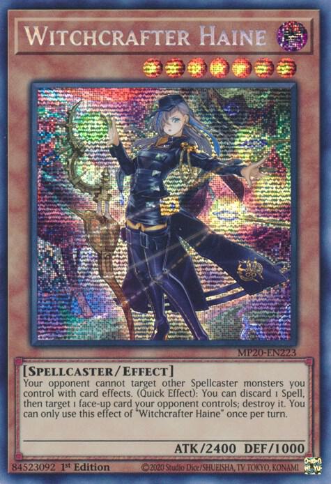 Witchcrafter Haine MP20-EN223 card from 2020 Tin of Lost Memories