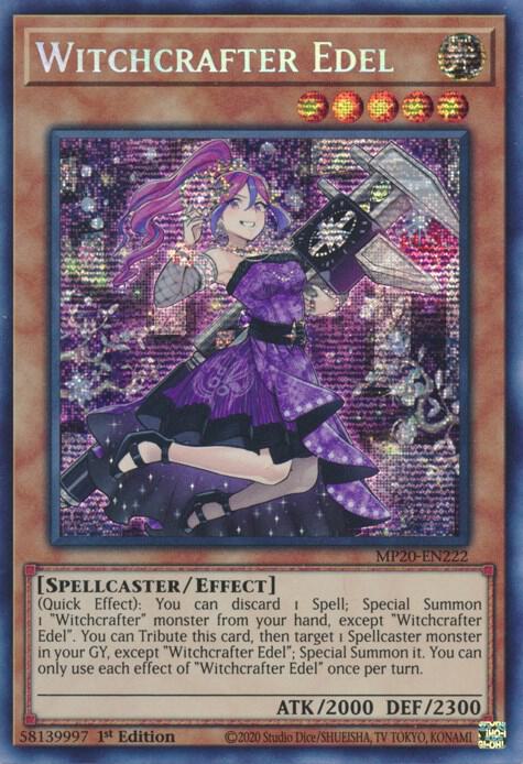 Witchcrafter Edel MP20-EN222 card from 2020 Tin of Lost Memories
