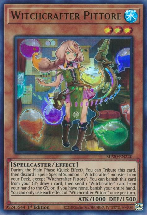 Witchcrafter Pittore MP20-EN220 card from 2020 Tin of Lost Memories