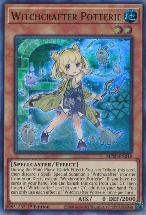 Witchcrafter Potterie MP20-EN219 card from 2020 Tin of Lost Memories