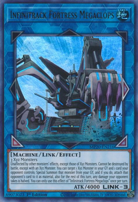 Infinitrack Fortress Megaclops MP20-EN216 card from 2020 Tin of Lost Memories