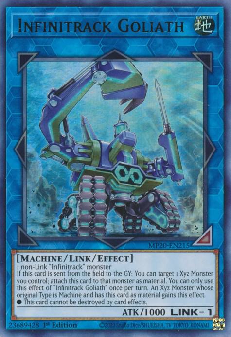 Infinitrack Goliath MP20-EN215 card from 2020 Tin of Lost Memories