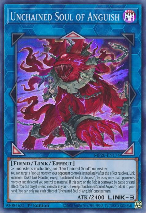 Unchained Soul of Anguish MP20-EN174 card from 2020 Tin of Lost Memories