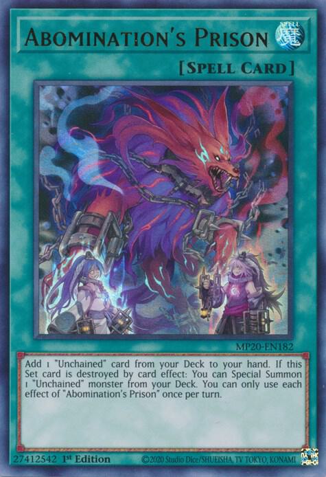 Abomination's Prison MP20-EN182 card from 2020 Tin of Lost Memories