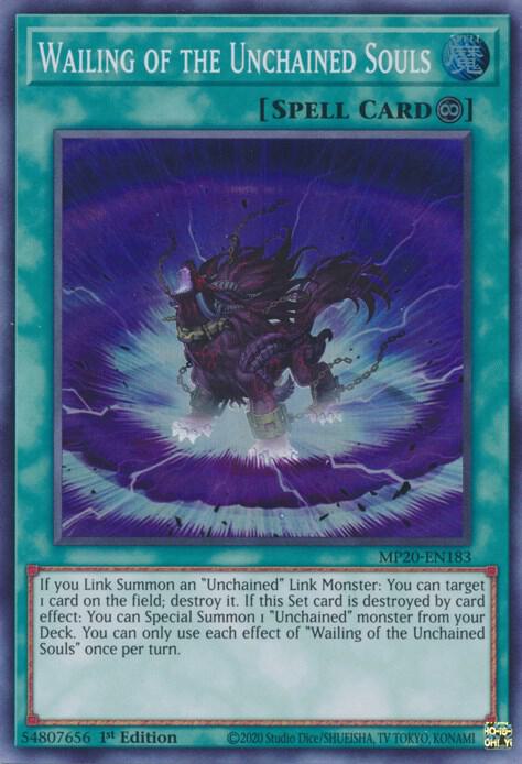 Wailing of the Unchained Souls MP20-EN183 card from 2020 Tin of Lost Memories