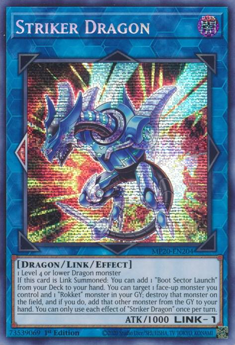 Striker Dragon MP20-EN204 card from 2020 Tin of Lost Memories