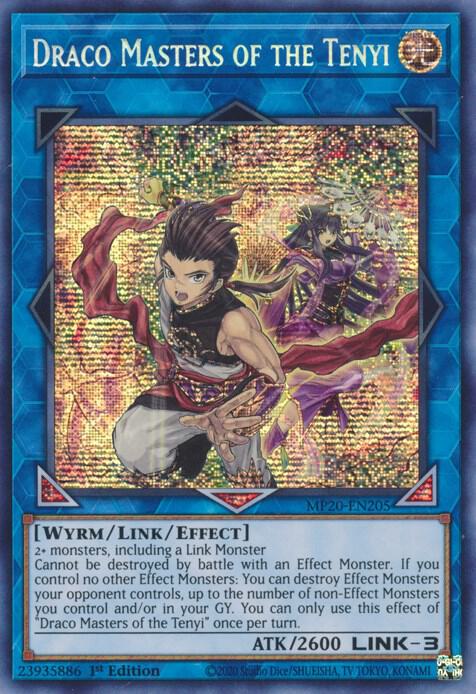 Draco Masters of the Tenyi MP20-EN205 card from 2020 Tin of Lost Memories