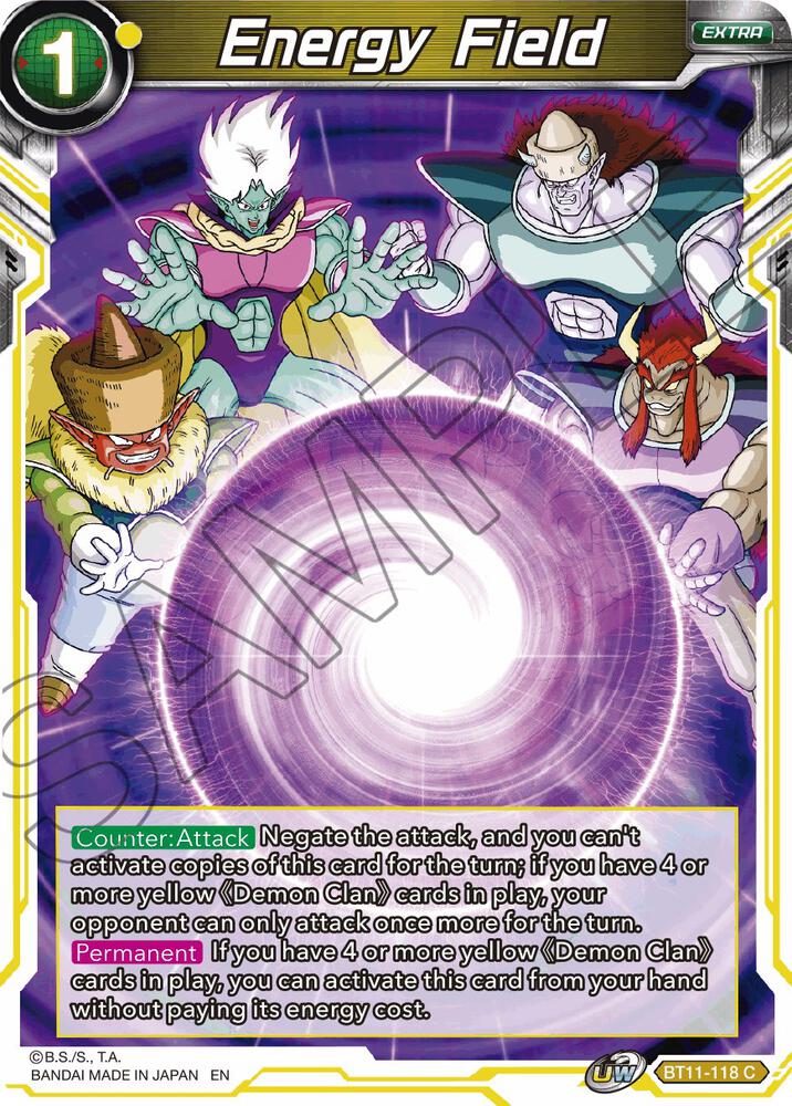 Energy Field BT11-118 card from Vermilion Bloodline