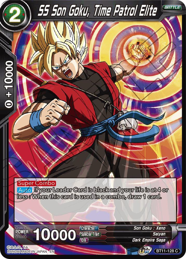 SS Son Goku, Time Patrol Elite BT11-128 card from Vermilion Bloodline