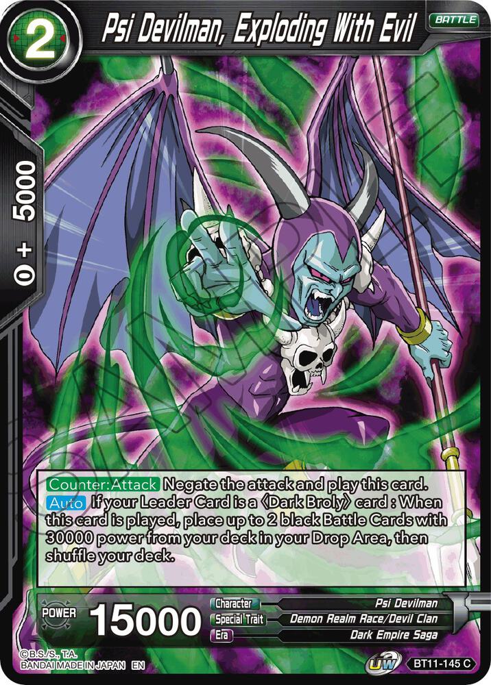 Psi Devilman, Exploding With Evil BT11-145 card from Vermilion Bloodline
