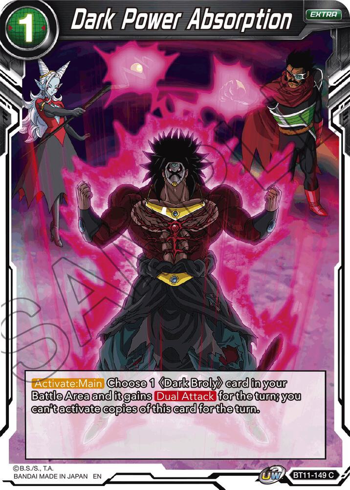 Dark Power Absorption BT11-149 card from Vermilion Bloodline