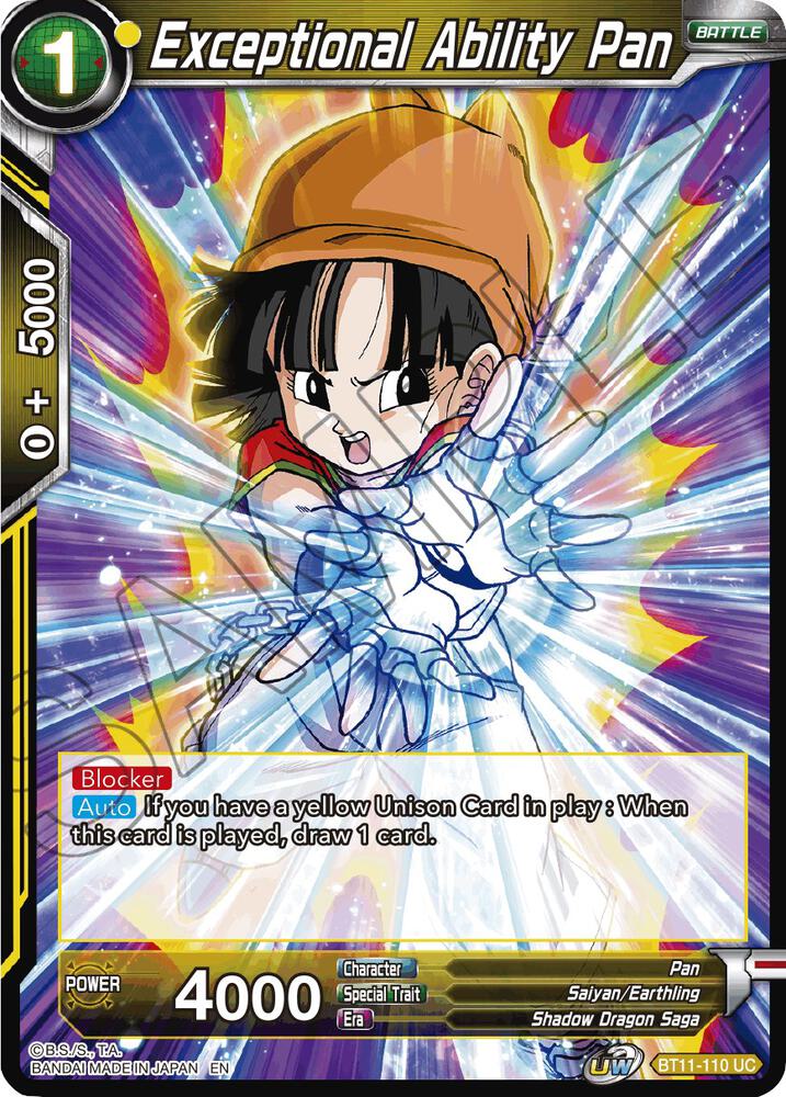 Exceptional Ability Pan BT11-110 card from Vermilion Bloodline