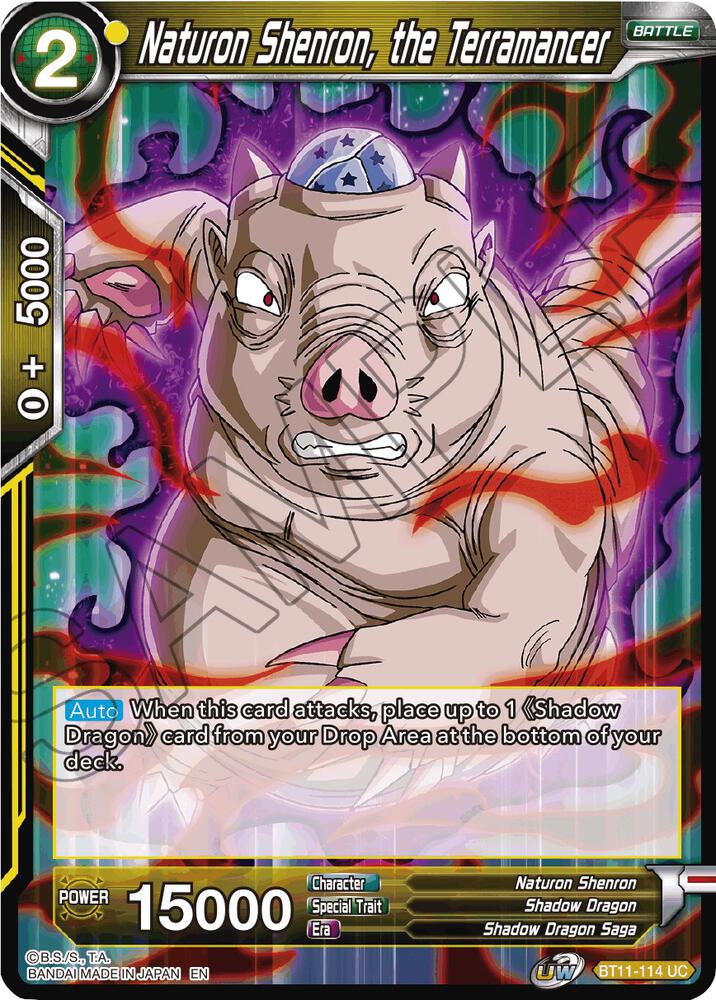 Naturon Shenron, the Terramancer BT11-114 card from Vermilion Bloodline
