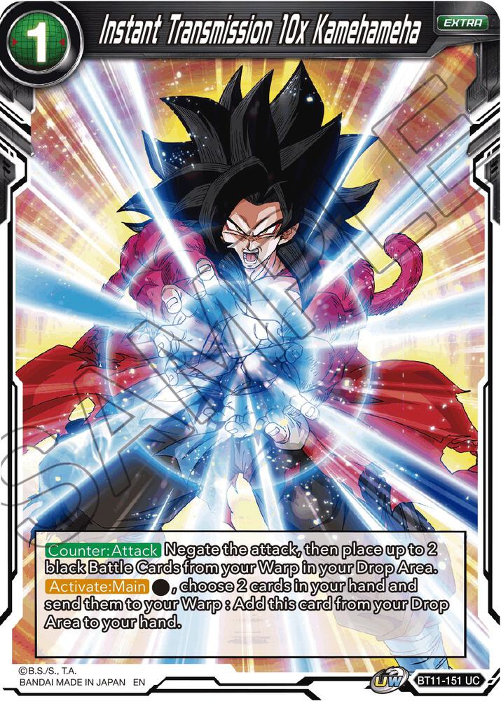 Instant Transmission 10x Kamehameha BT11-151 card from Vermilion Bloodline