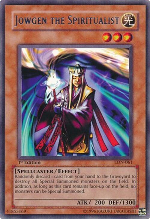 Jowgen the Spiritualist LON-061 card from Labyrinth of Nightmare