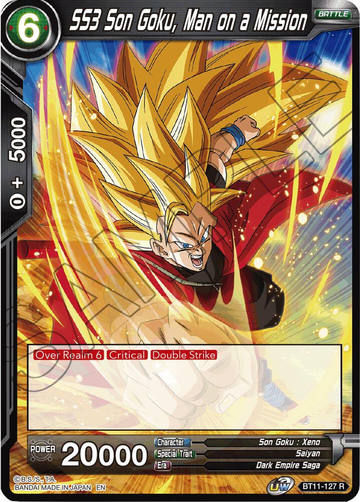 SS3 Son Goku, Man on a Mission BT11-127 card from Vermilion Bloodline