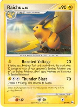 Raichu (Prerelease) 27/99 card from Nintendo Promos