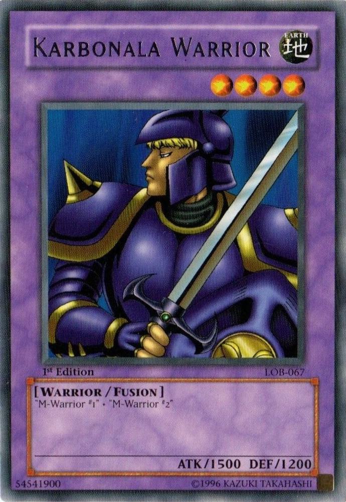 Karbonala Warrior LOB-067 card from The Legend of Blue Eyes White Dragon