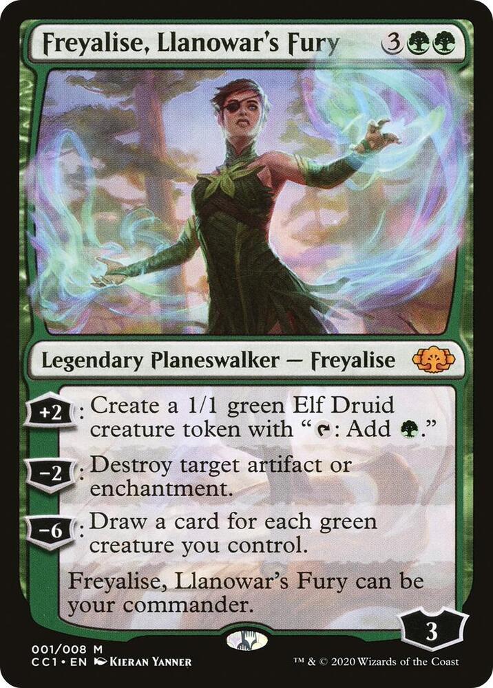 Freyalise, Llanowar's Fury 1 card from Commander Collection: Green