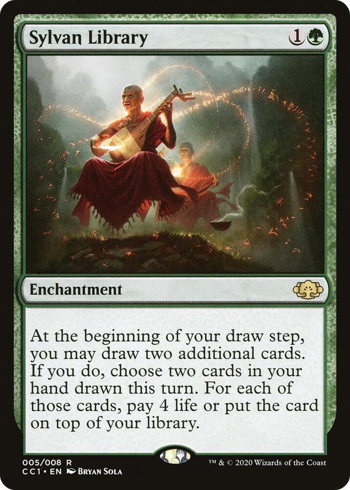 Sylvan Library 5 card from Commander Collection: Green