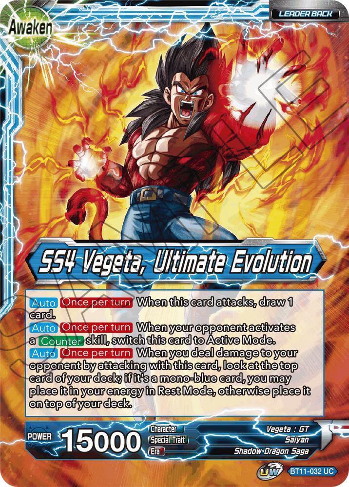 Vegeta // SS4 Vegeta, Ultimate Evolution BT11-032 card from Vermilion Bloodline