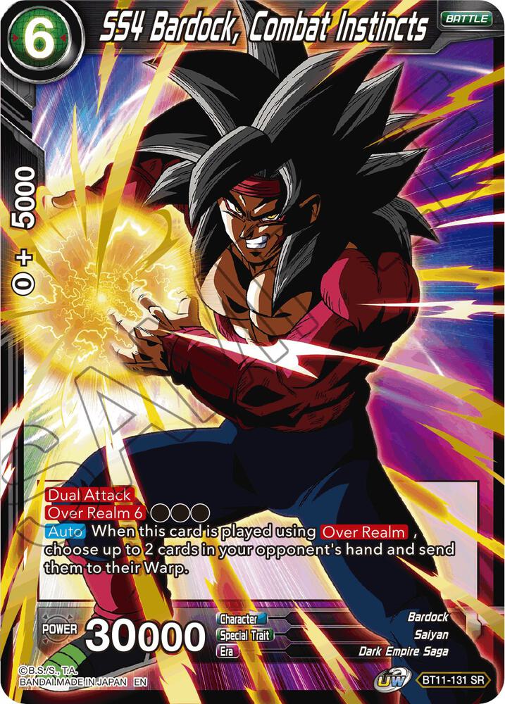 SS4 Bardock, Combat Instincts BT11-131 card from Vermilion Bloodline
