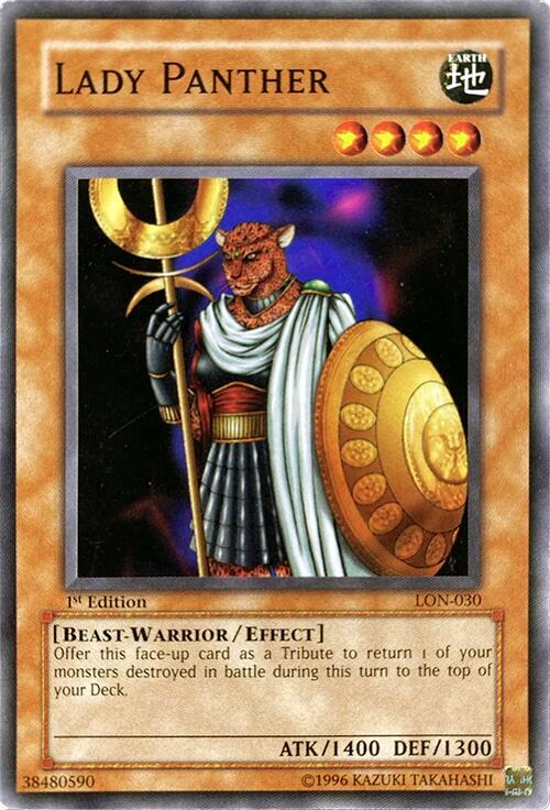 Lady Panther LON-030 card from Labyrinth of Nightmare
