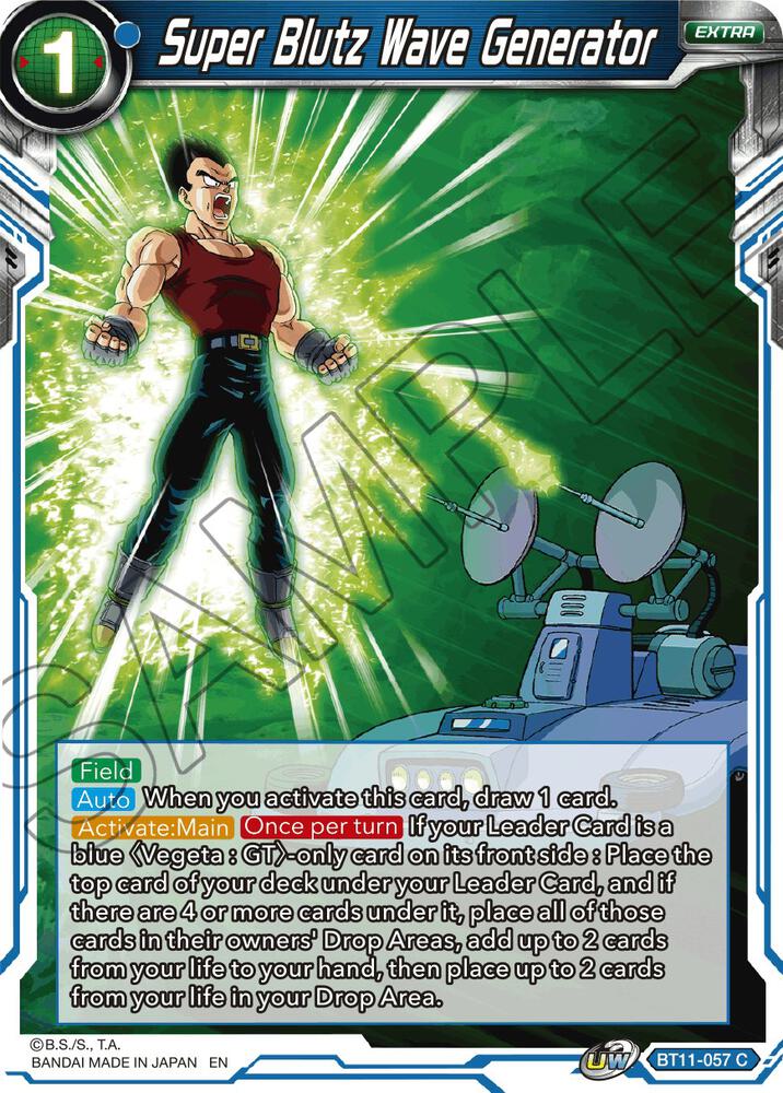 Super Blutz Wave Generator BT11-057 card from Vermilion Bloodline