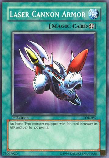 Laser Cannon Armor LOB-089 card from The Legend of Blue Eyes White Dragon