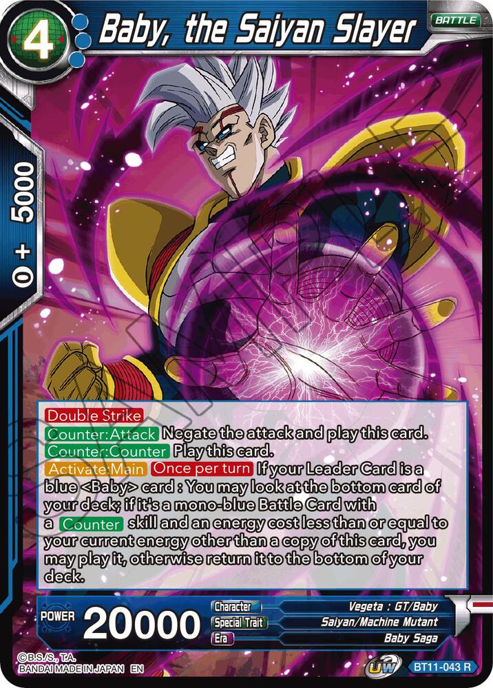 Baby, the Saiyan Slayer BT11-043 card from Vermilion Bloodline