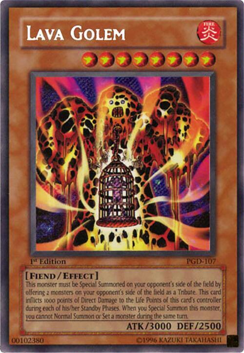 Lava Golem PGD-107 card from Pharaonic Guardian