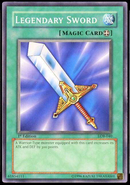 Legendary Sword LOB-040 card from The Legend of Blue Eyes White Dragon